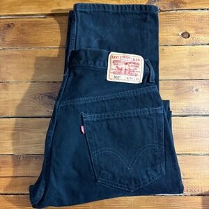 Vintage Levi's 505 Jeans Men 34x32 (Fits 33x31) Black Denim Regular Straight Leg
